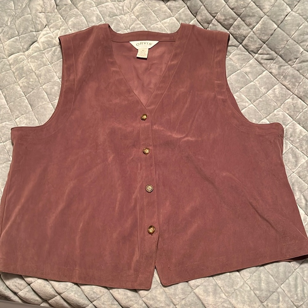 Orvis Women's Rose Suede Button Front Vest